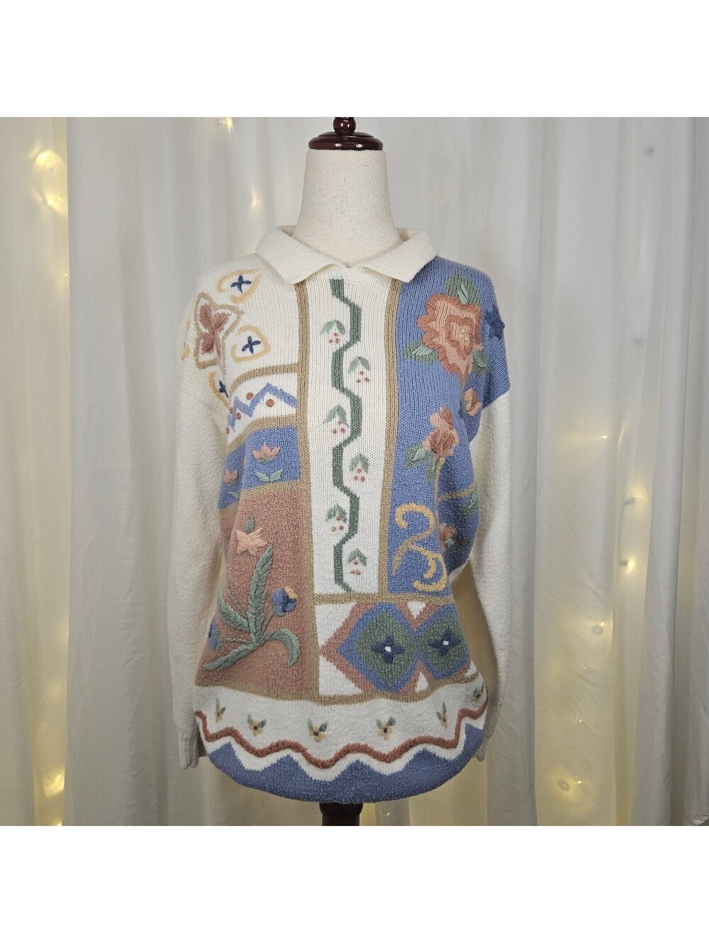 Vintage Alfred Dunner floral sweater size small